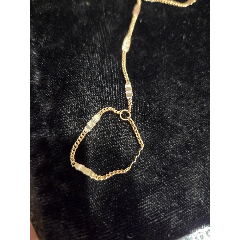 Jules Smith Gold Tone Textured Bar Hand Chain Bracelet Ring Slave Bracelet NEW - Picture 2 of 7